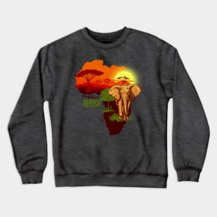 African Wildlife Crewneck Sweatshirt